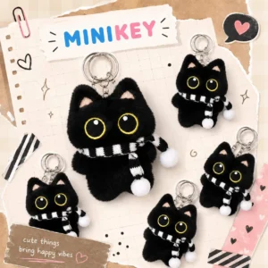 Midnight Cat Keychain